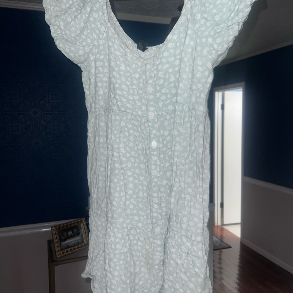 Floral Ruffle Sleeve Dress